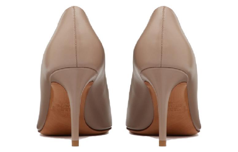 Valentino Vlogo Signature Slim Heel High Heels 8cm Women's Gray Pink купить в интернет-магазине Yoocart с быстрой доставкой по России.