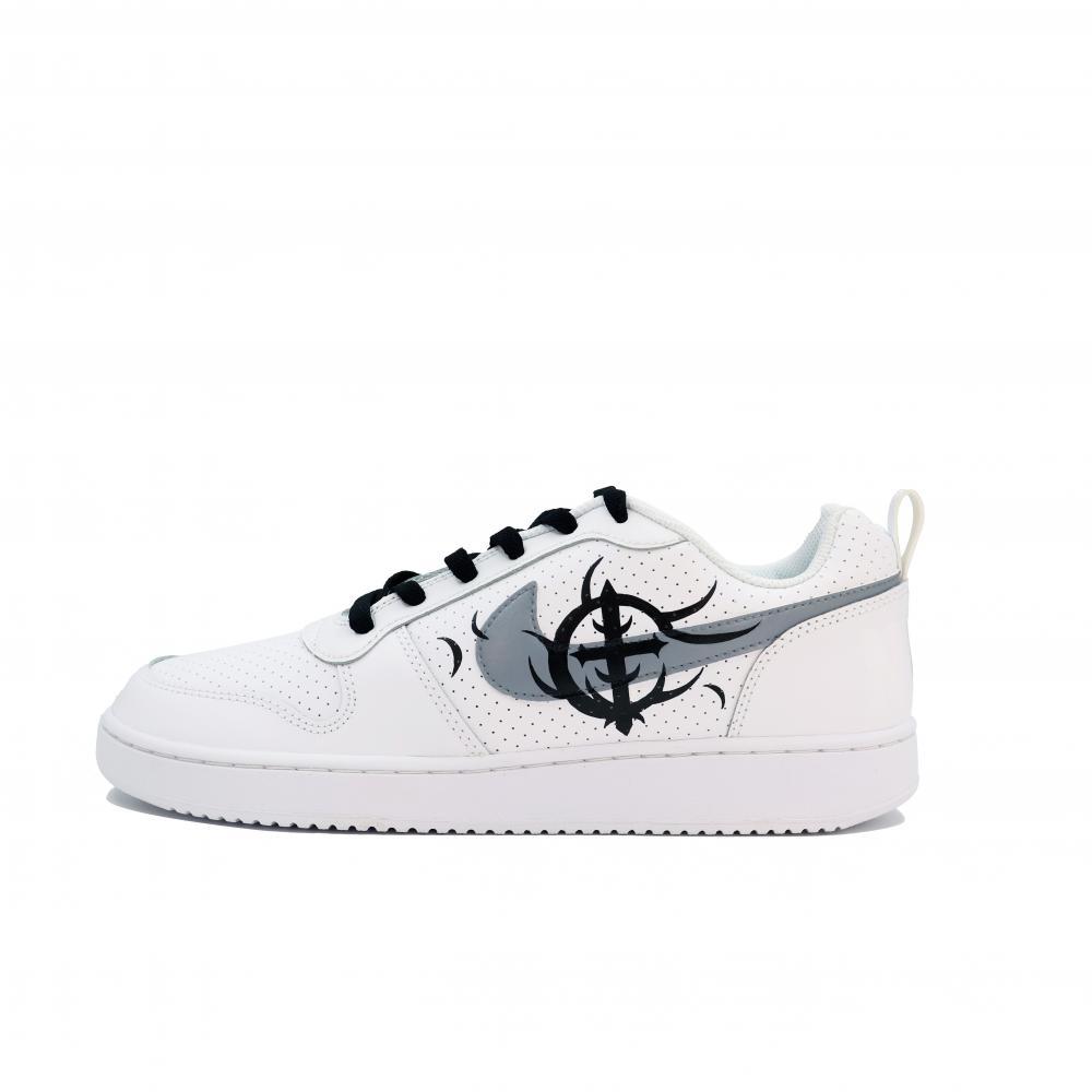 Nike Court Borough Durable Lightweight And Breathable Low-Top Skateboard Shoes Men's White