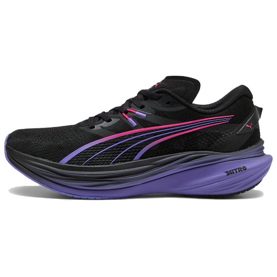 PUMA Deviate NITRO 3 Abrasion Resistant Low Top Running Shoes Men's Black