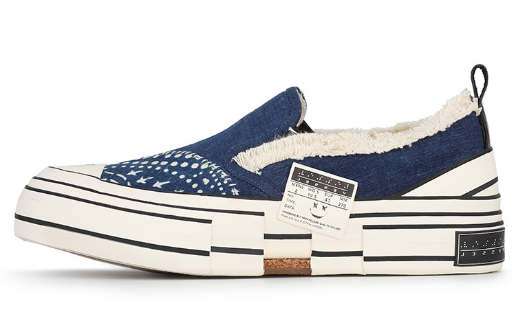 INK·CHEN x VESSEL Slip On Low-Top Canvas Shoes Unisex Blue