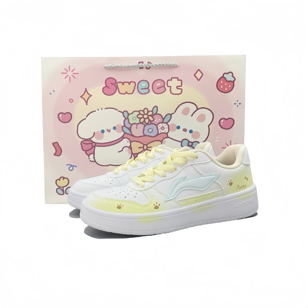 LINING Pontoon Boats Skateboard Shoes Unisex Low top White/Yellow/Blue