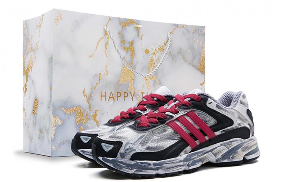 Adidas Originals Response Anti-Slip And Wear-Resistant Coverage Low-Top Running Shoes Unisex Black Red