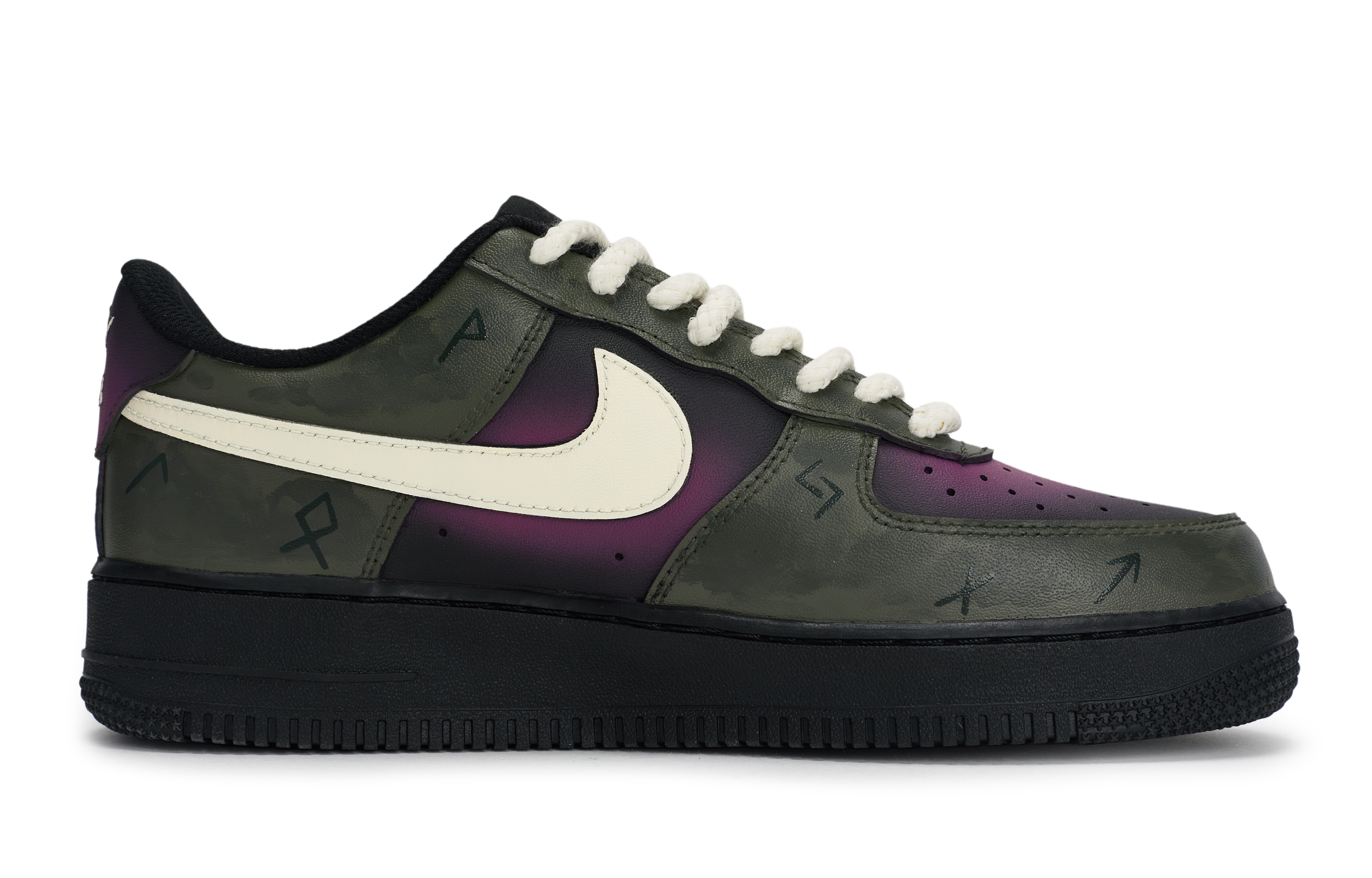 Nike Air Force 1 07 811 Manufacturing, Rune Love, Special Shoe Box Low Top Skateboard Shoes Unisex Black Rice Green купить в интернет-магазине Yoocart с быстрой доставкой по России.