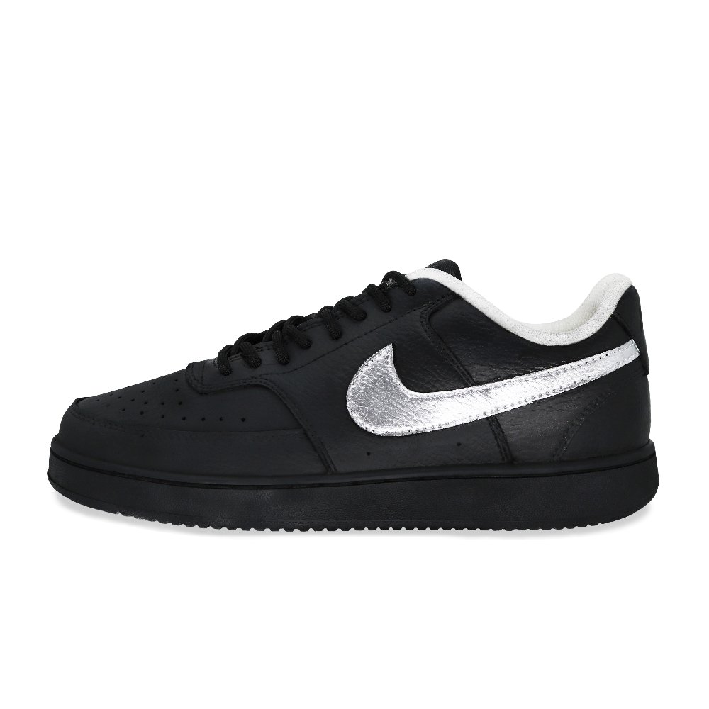 Nike Court Vision 1 Wear-Resistant Low-Top Skateboard Shoes Men's Black Silver