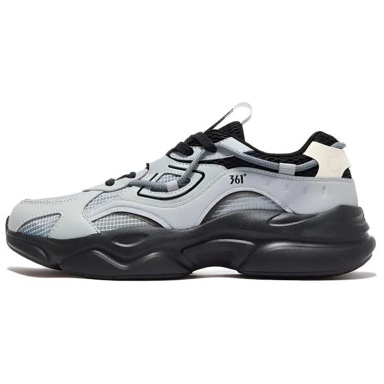361° Abrasion Resistant Balance Low Top Casual Shoes Men's Gray Black