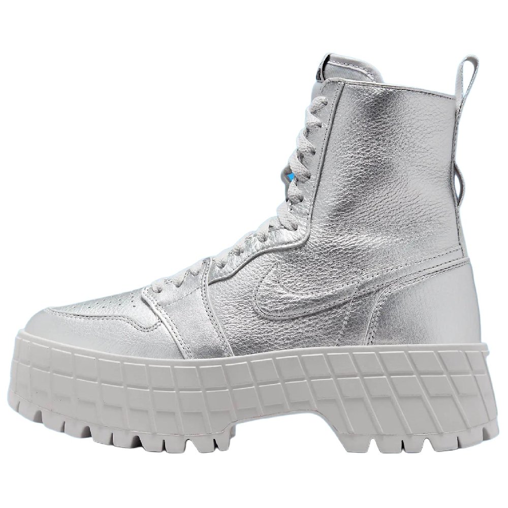 Jordan 1 Brooklyn Metallic Silver Neutral Grey Women's