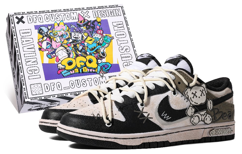Nike Dunk Wear-Resistant Balance Low-Top Skateboard Shoes Men's Black Brown