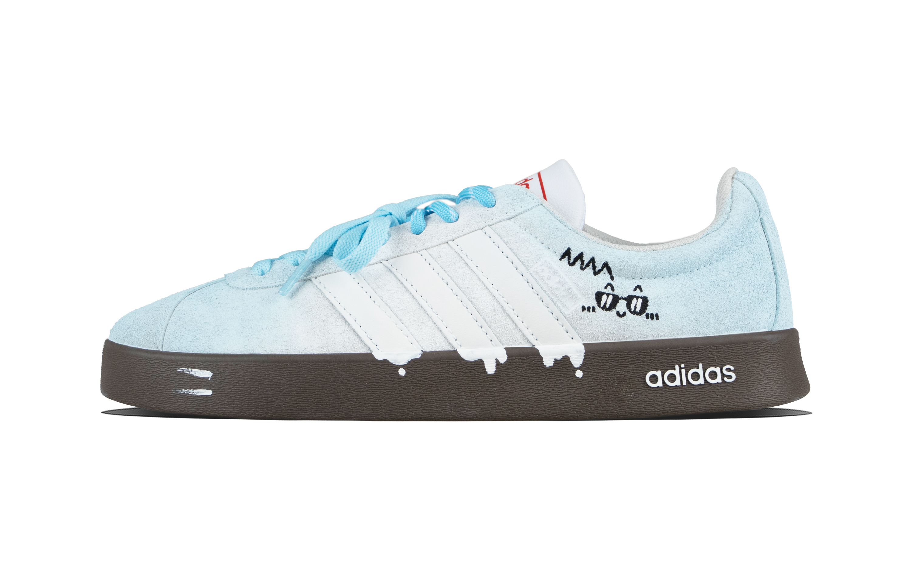 Adidas VL COURT 2.0 Ice Fun Cushioning, Wear Resistant Low top Skateboard Shoes Unisex Blue