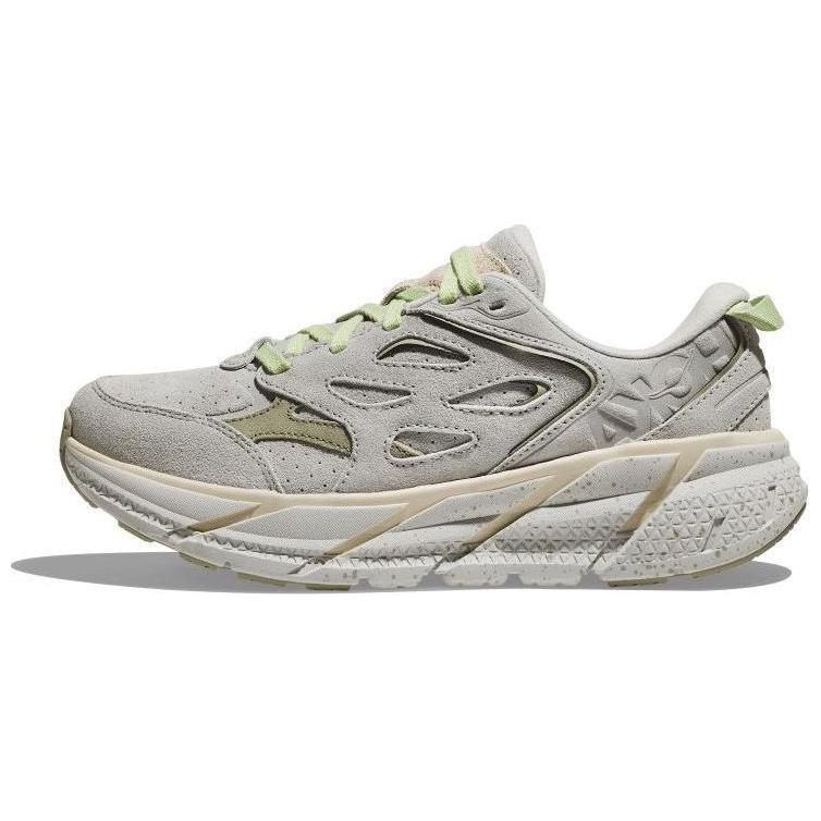 HOKA ONE ONE Clifton L Cushioning Wear Resistant Low Top Running Shoes Unisex Gray Green