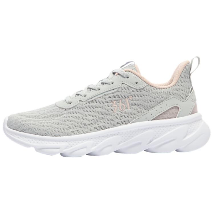 361° Cushioning, Wear Resistant Low Top Running Shoes Women's Gray Pink