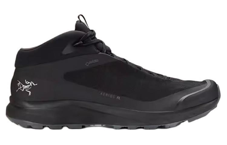 Arcteryx Aerios Abrasion Resistant Waterproof Lightweight Mid top Hiking Shoes Men's Black Gray