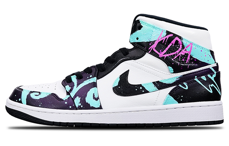 Jordan Air Jordan 1 Vintage Basketball Shoes Men High Top White/Purple/Blue