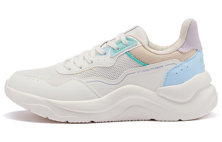 361° Lightweight, Abrasion Resistant, Slip Resistant, Breathable Low Top Sports Casual Shoes Women's Feather White