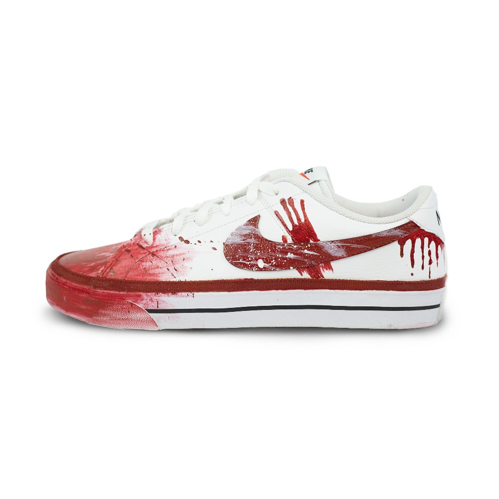 Nike Court Legacy Abrasion Resistant Low Top Skateboard Shoes Men's Red