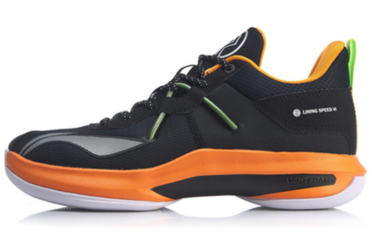 LiNing Speed 6 Shock Absorbers With Slip Resistant Features Low Top Basketball Shoes Men's Black
