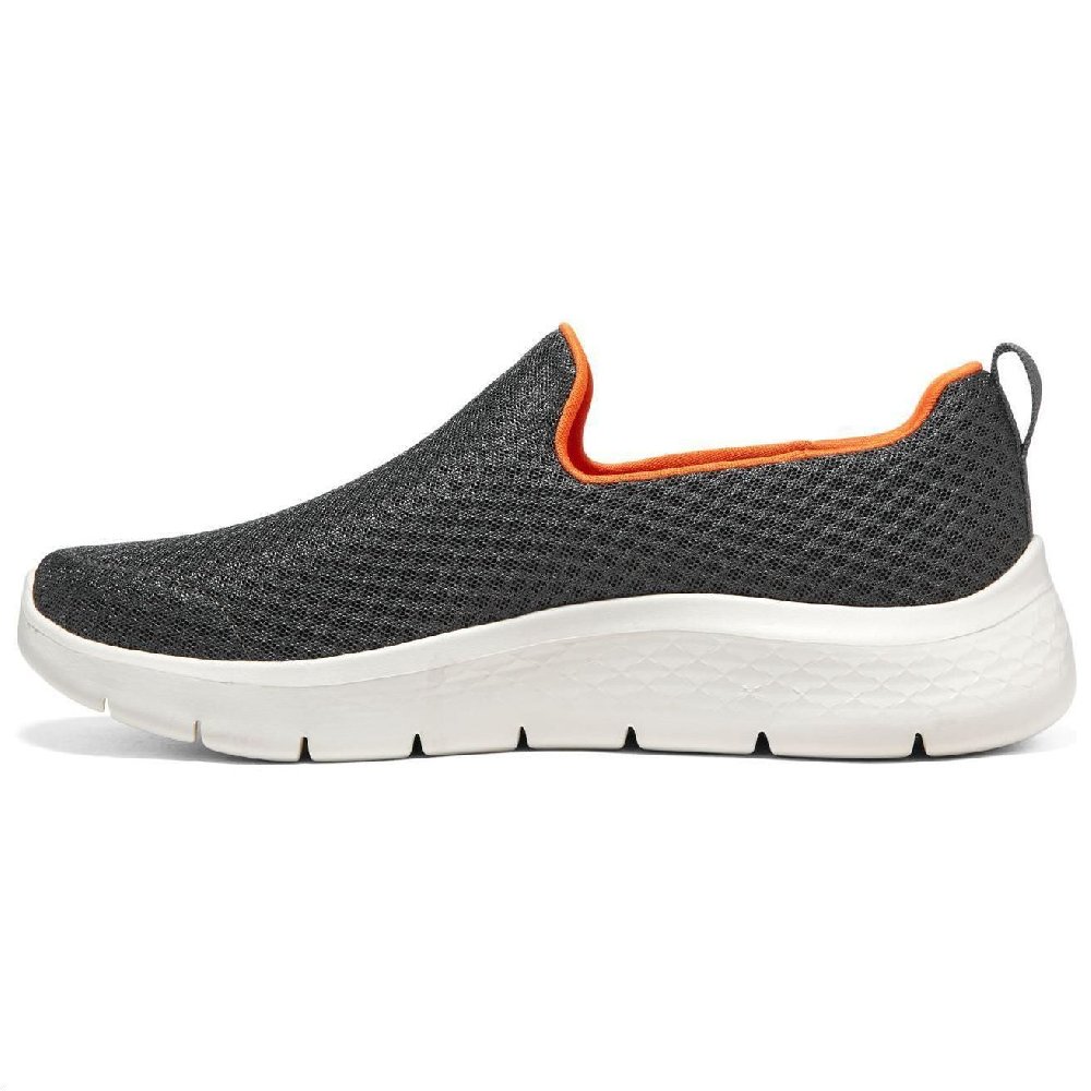 Skechers Go Walk Fle Low Top Casual Shoes Men's Gray Orange