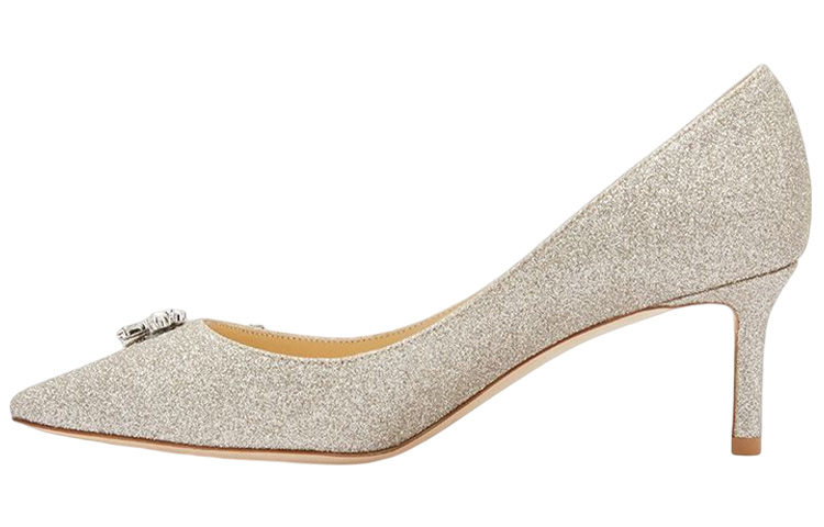 Jimmy Choo Slim Heel High Heels 6cm Women's White Gold