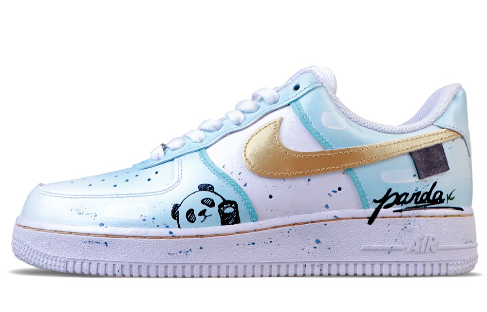 Nike Air Force 1 '07 YXYY Air Force 1 Coverage Warm Low-Top Skateboard Shoes Men's Blue Gold