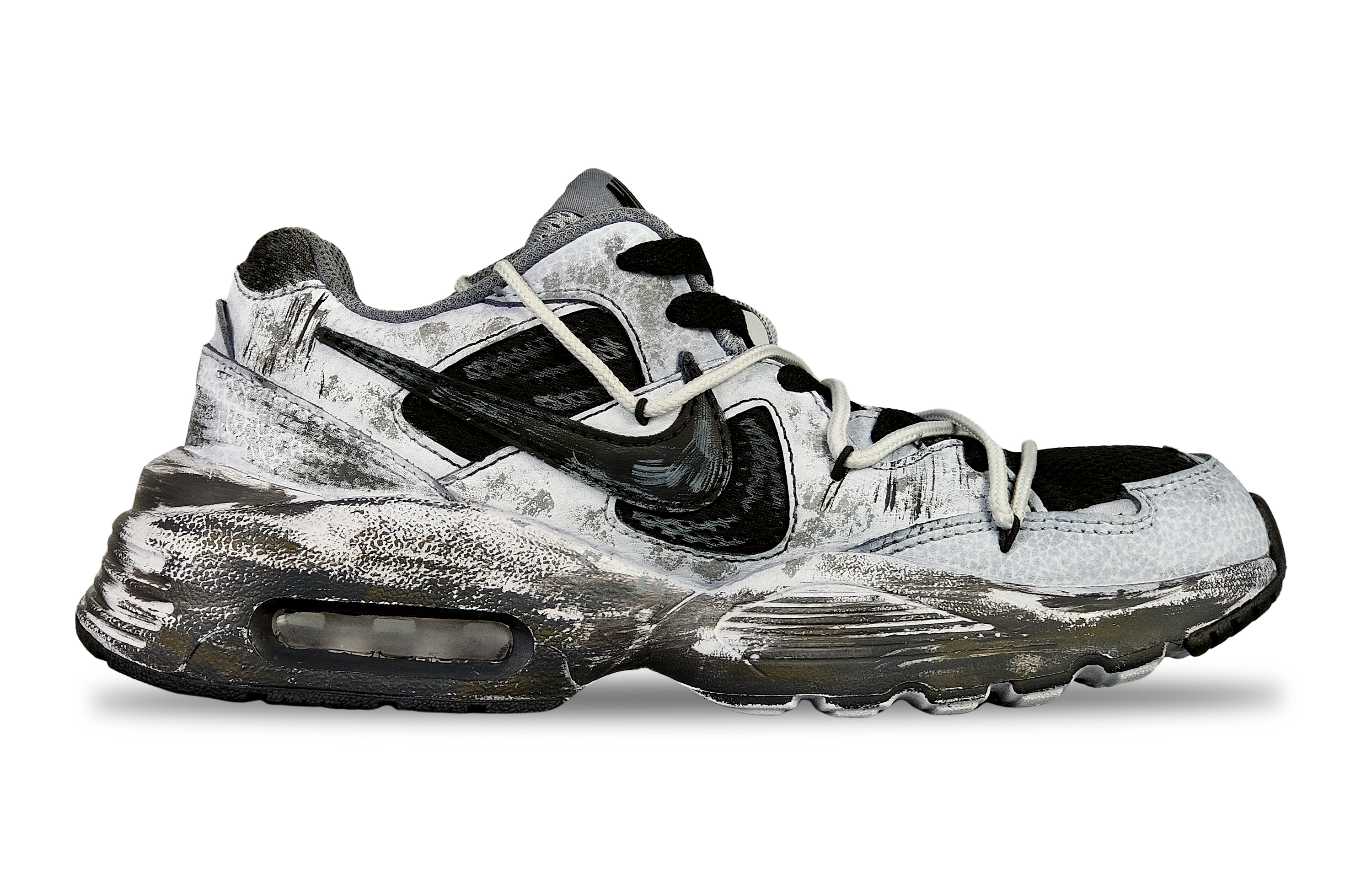 Nike Air Max Fusion Anti-Slip Wear-Resistant Low-Top Casual Running Shoes Women's Black White купить в интернет-магазине Yoocart с быстрой доставкой по России.