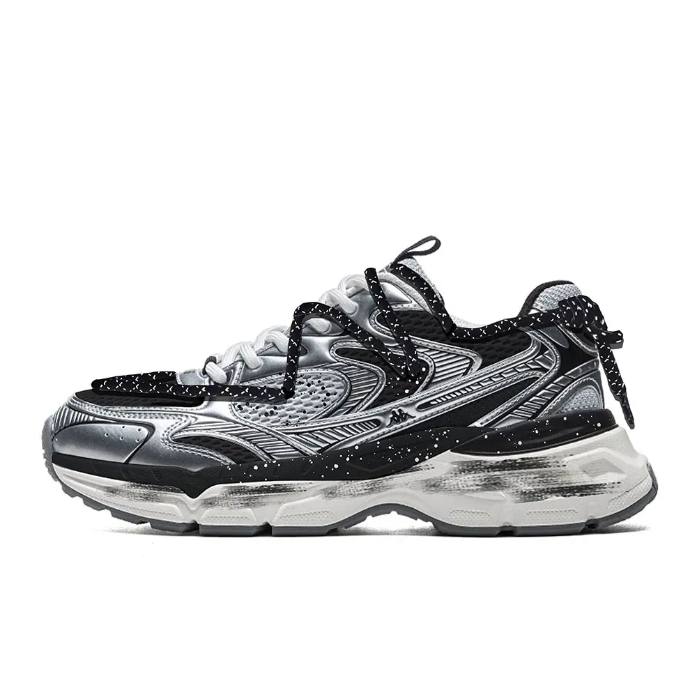 Kappa Hydrogen Track Cushioning Abrasion Resistant Breathable Low Top Running Shoes Unisex Black