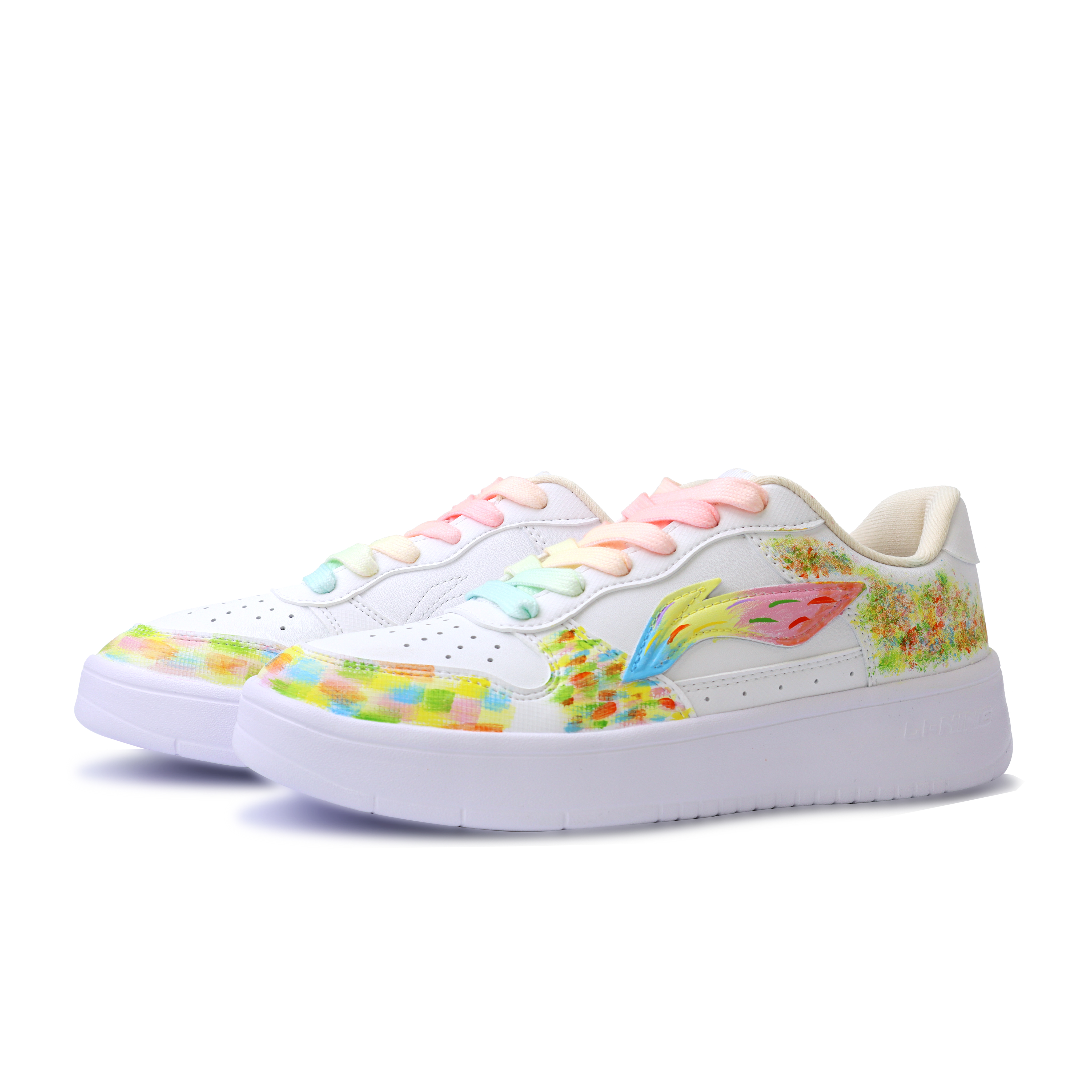 LINING Pontoon Boats Skateboard Shoes Unisex Low top Blue Yellow Pink Green White купить в интернет-магазине Yoocart с быстрой доставкой по России.