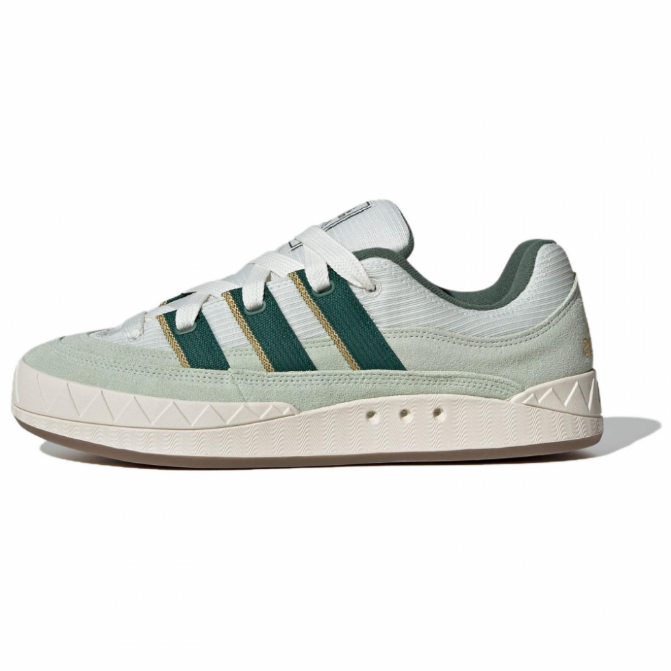 Adidas Originals Adimatic Anti Slip Wear Resistant Low Top Skateboard Shoes Unisex Green White