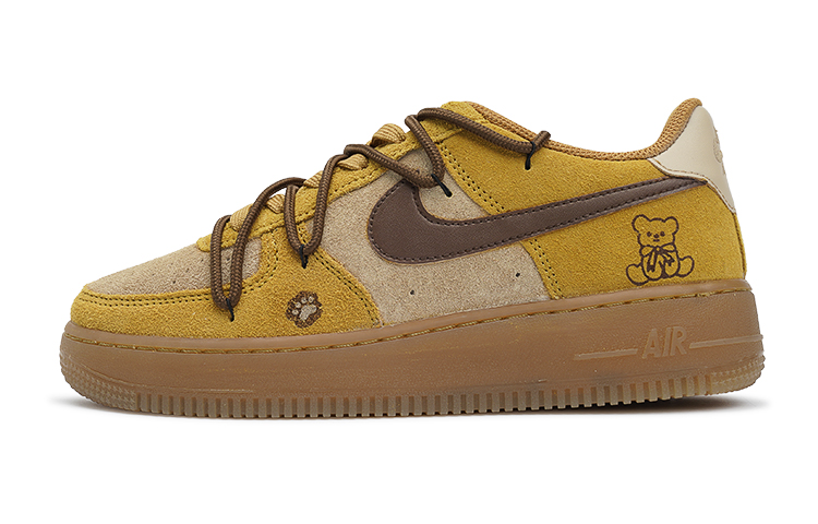 Nike Air Force 1 Non slip Lightweight Low Top Casual Shoes Women's Brown