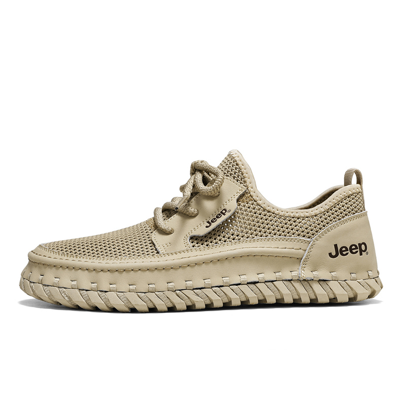 Jeep Breathable And Wear resistant River Trekking Shoes Men's Khaki