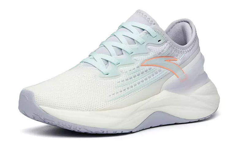 Anta Tron 2.0 Shock Absorbers Slip Resistant Abrasion Resistant Low Top Running Shoes Women's White Purple