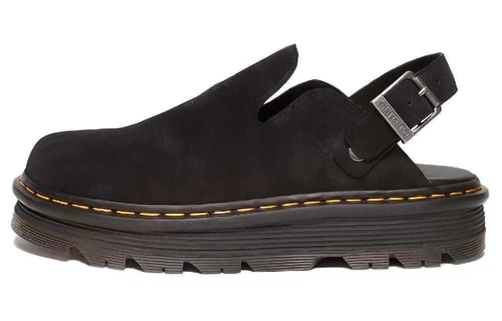 Dr. Martens Zebzag Suede Slingback Platform Mule Black