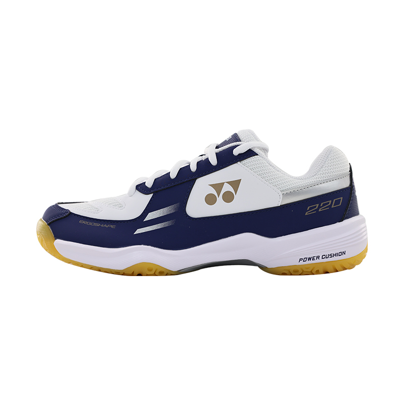YONEX Power Cushion Slip Resistant, Abrasion Resistant, Breathable Low Top Badminton Shoes Men's White Navy Blue