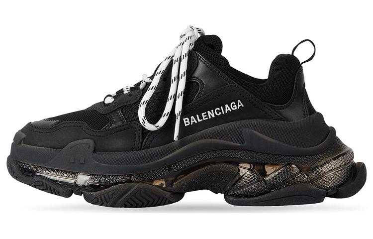 Balenciaga Triple S Clear Sole Double Black Women's