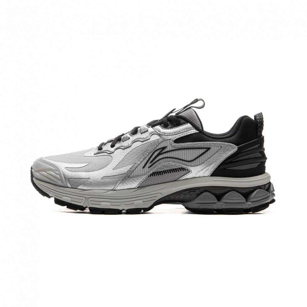 LiNing Fuyao 2.0 Trail Anti Slip Wear Resistant Low Top Running Shoes Men's Silver Gray