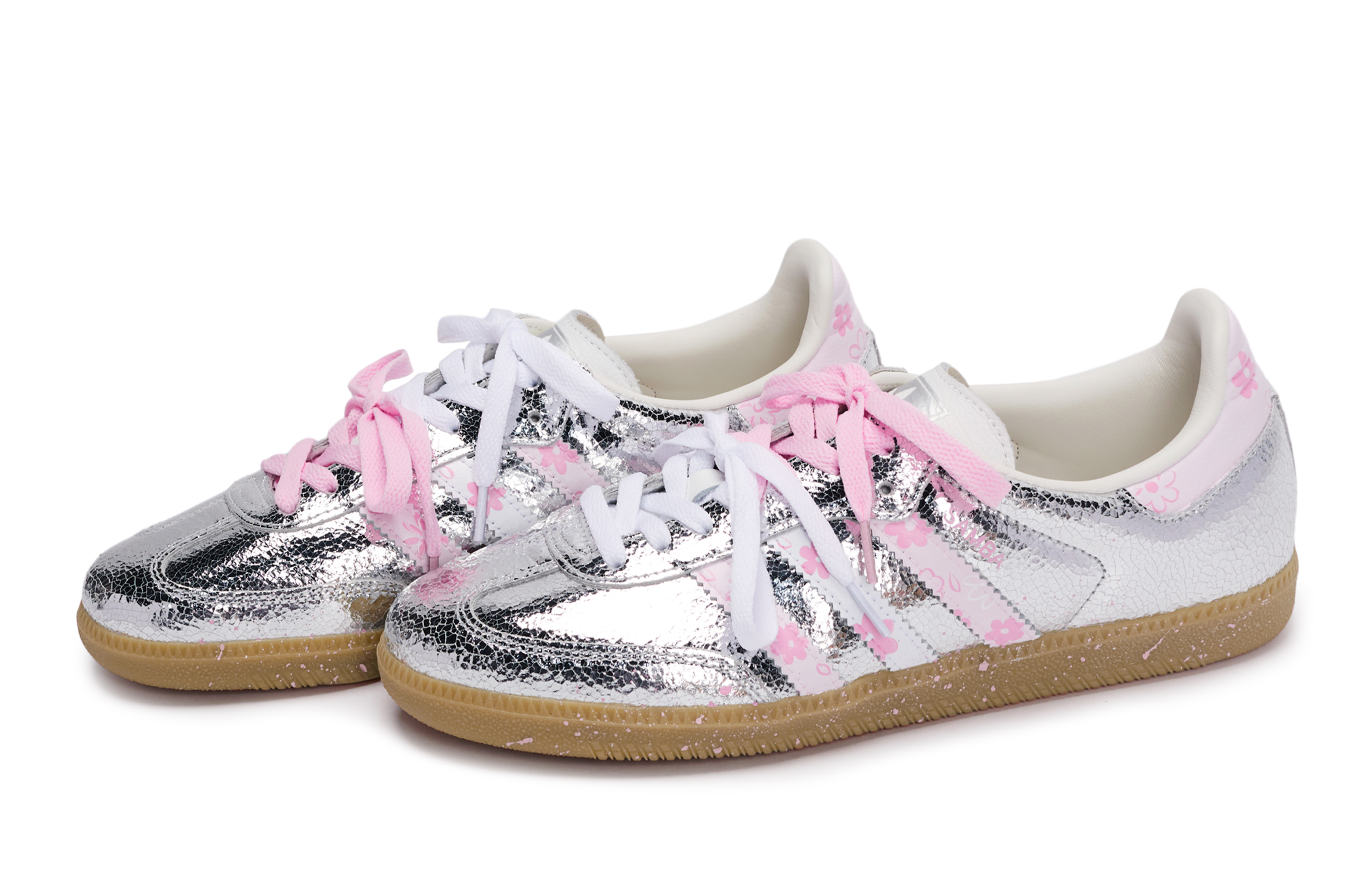 Adidas Originals SAMBA OG German Army Trainers Women's Low Top Silver/Pink купить в интернет-магазине Yoocart с быстрой доставкой по России.