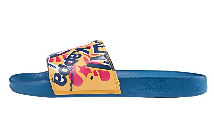 Kappa Slide Slippers Unisex Jade Blue/Black/Magenta/Corn Yellow/