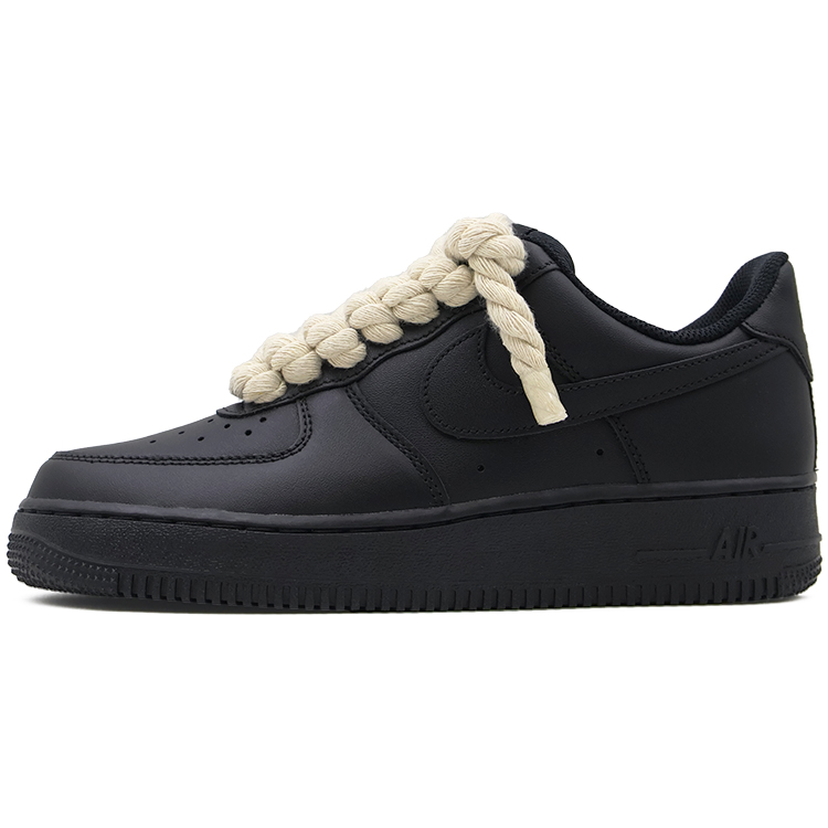 Nike Air Force 1 Anti Slip Wear Resistant Low Top Skateboard Shoes Unisex Black