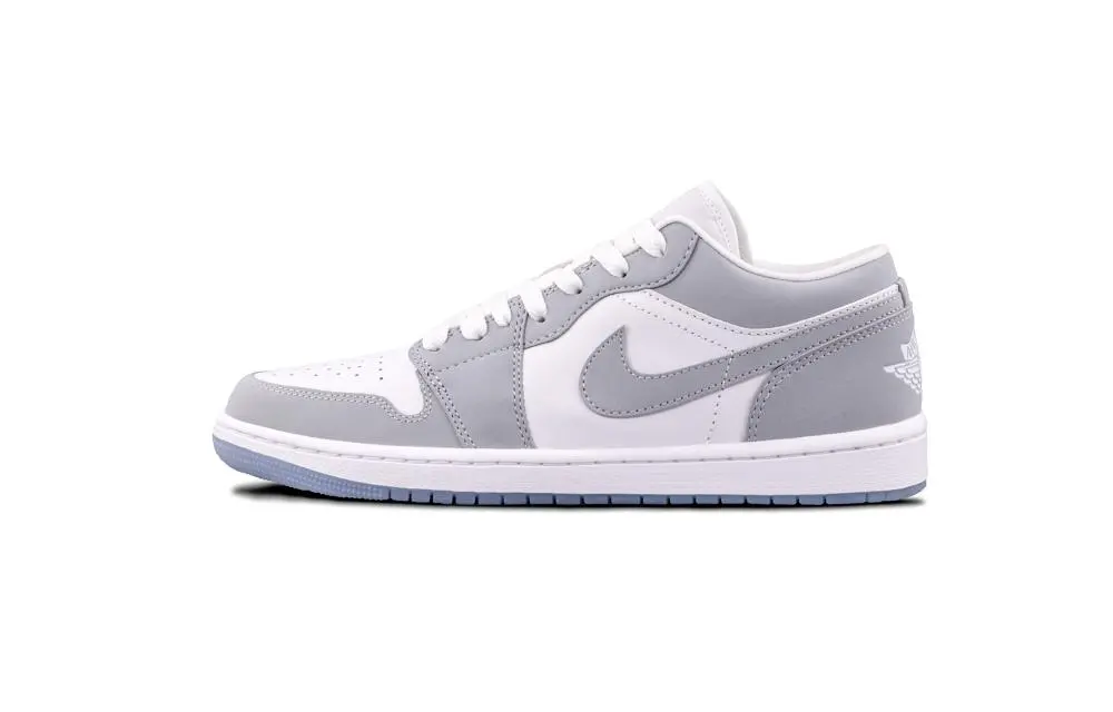 Jordan Air Jordan 1 Small Dior Cushioning, Wear Resistant Vintage Basketball Shoes Unisex Gray White