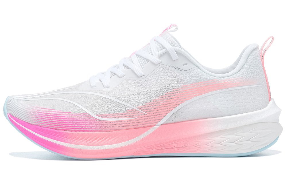 LiNing Red Hare 6 Pro Abrasion Resistant Breathable Low Top Running Shoes Women's White Pink