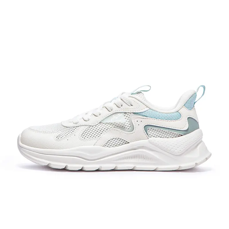 361° Abrasion Resistant Breathable Balance Low Top Casual Shoes Women's Feather White Sheer Blue