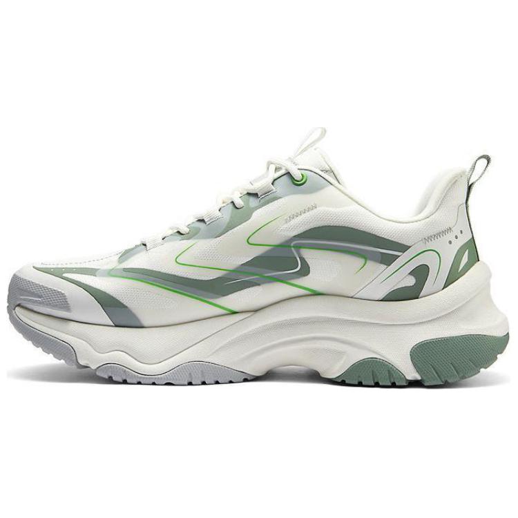 Skechers Street Cushioning Wear-Resistant Low-Top Casual Shoes Men's White Green