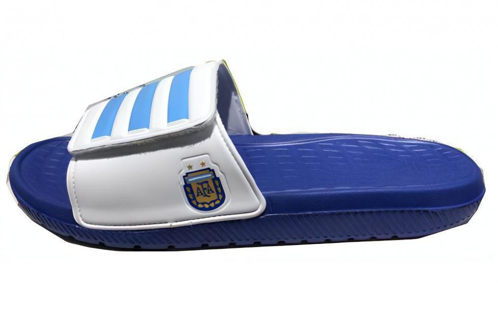 Adidas Velcro Blue White Slippers 'Blue White'