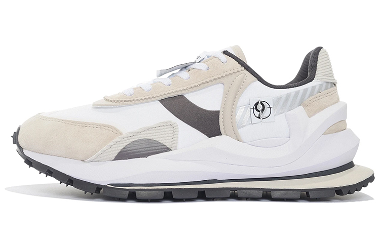 LiNing Shock Absorbers With Slip Resistant And Abrasion Resistant Properties Low Top Casual Shoes Men's White Gray