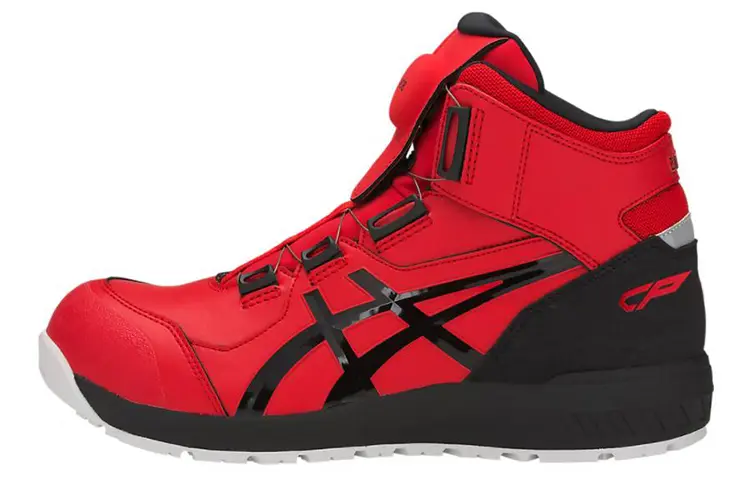 ASICS Winjob Cycling Shoes Unisex High top Red/Black