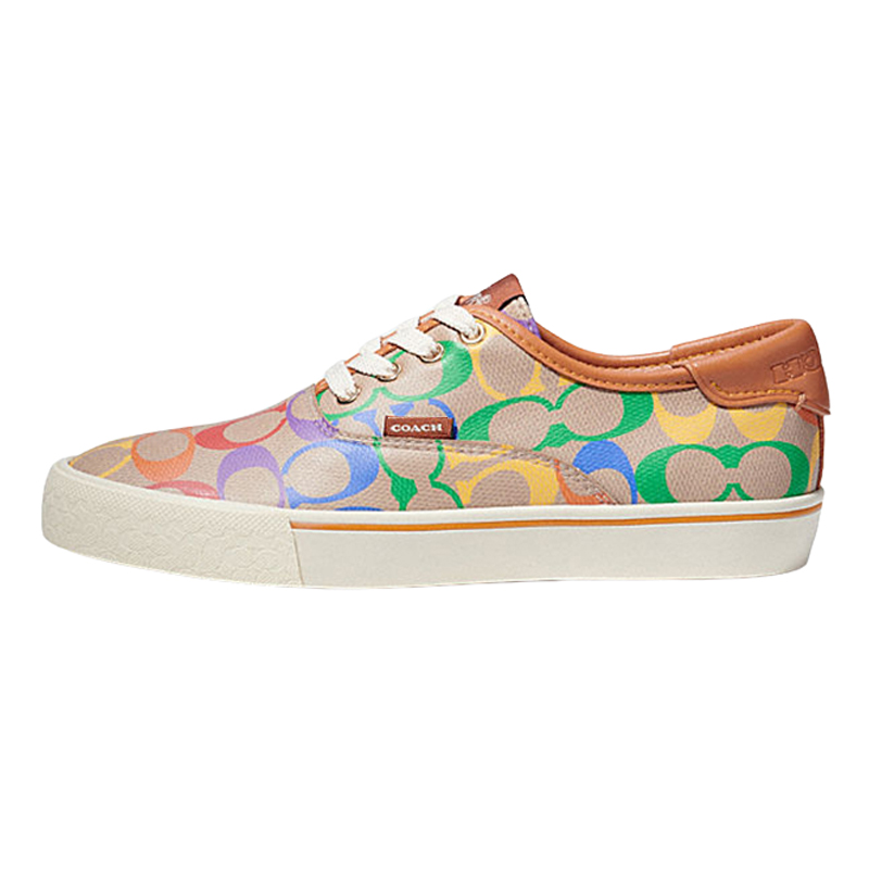 COACH Pride Low Top Stylish Skateboarding Shoes Women's Rainbow