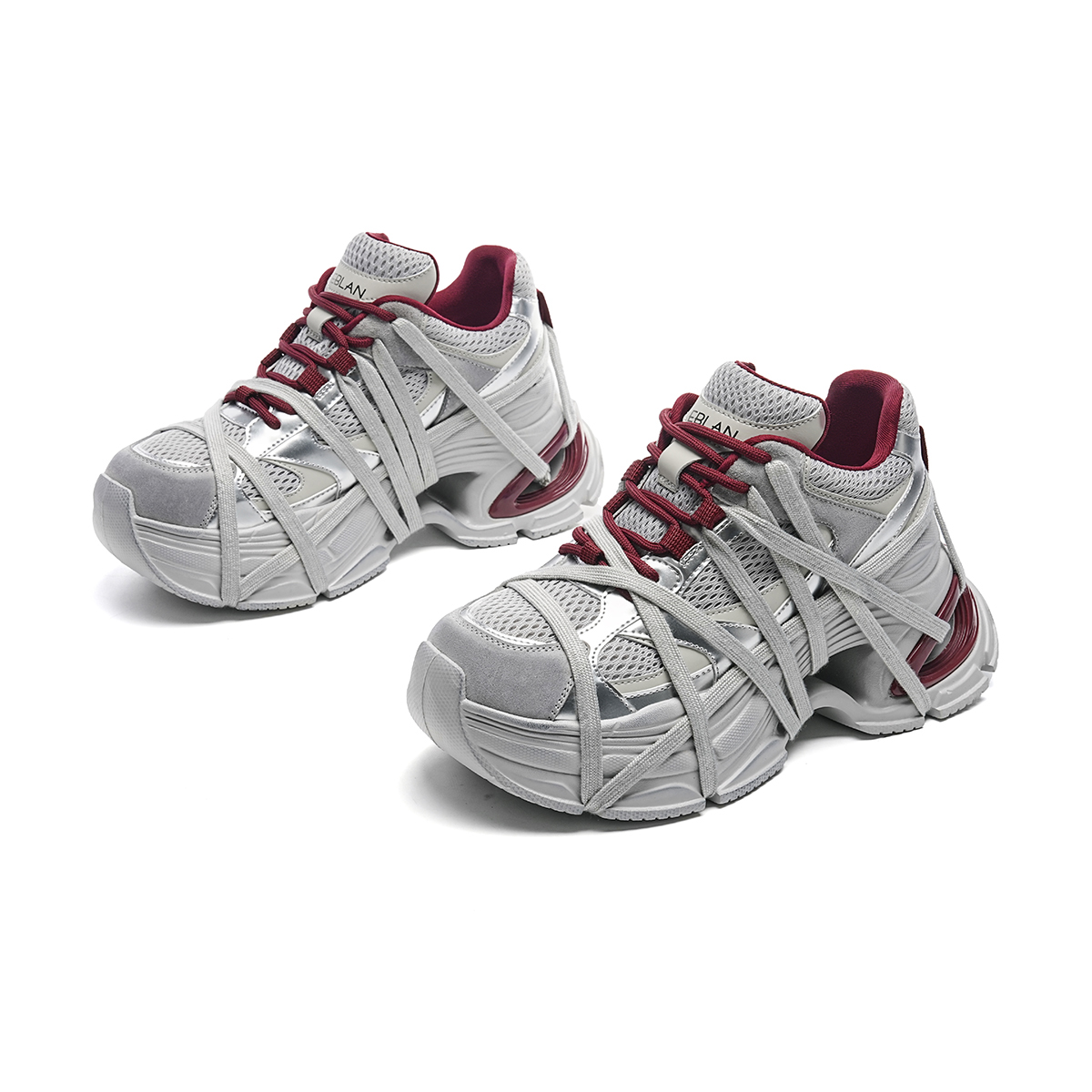 EBLAN Low Top Chunky Sneakers Women's Burgundy купить в интернет-магазине Yoocart с быстрой доставкой по России.
