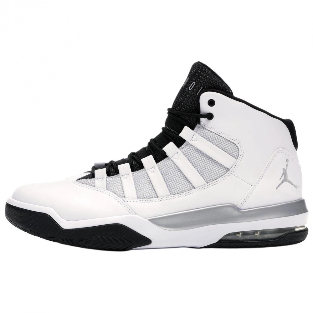 Jordan Max Aura White Metallic Silver Black