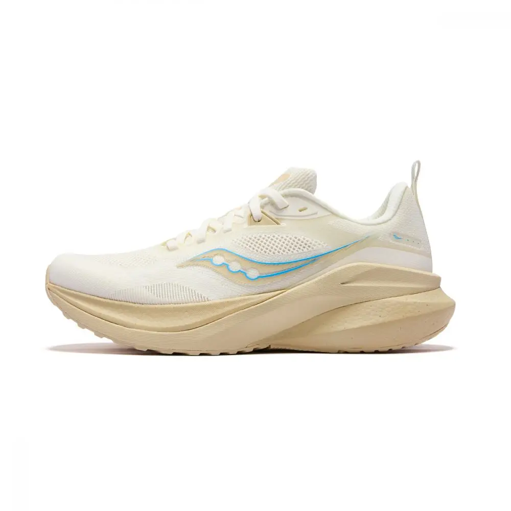 Saucony Anti-Slip Wear-Resistant Breathable Support Low-Top Training Running Shoes Unisex Beige Khaki