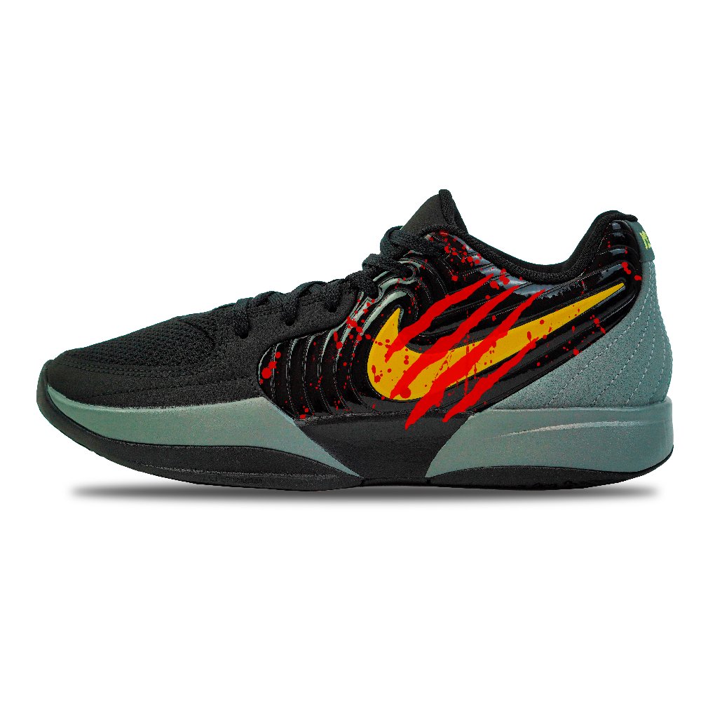 Nike Ja 2 Ja Morant 2 Cushioning Anti-Slip And Wear-Resistant Low-Top Basketball Shoes Men's Black Yellow Red