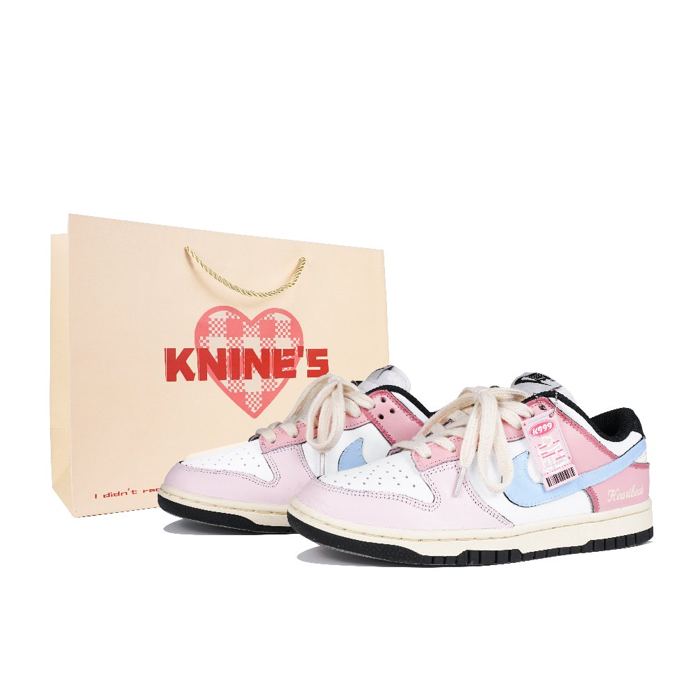 Nike Dunk Low-Top Skateboard Shoes Women's Blue Pink