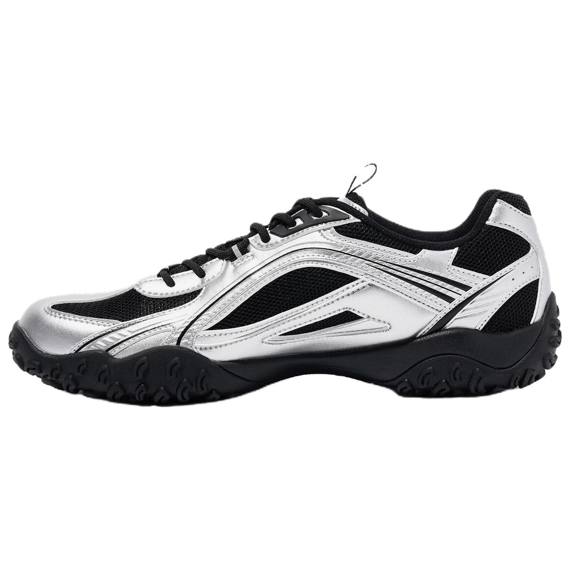 FILA Eshape Cushioning Low top Casual Shoes Unisex Silver Black